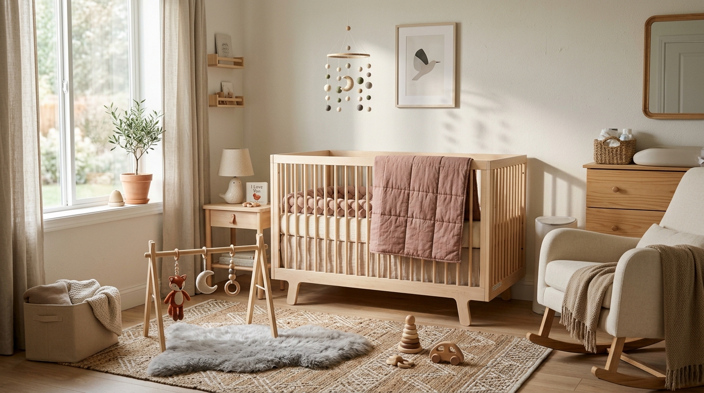 Chambre de bébé moderne et épurée